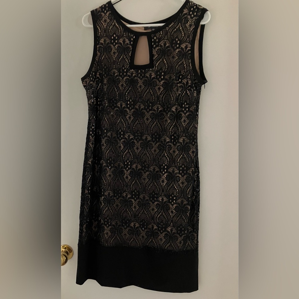 R&M Richards Black Lace Mini Dress